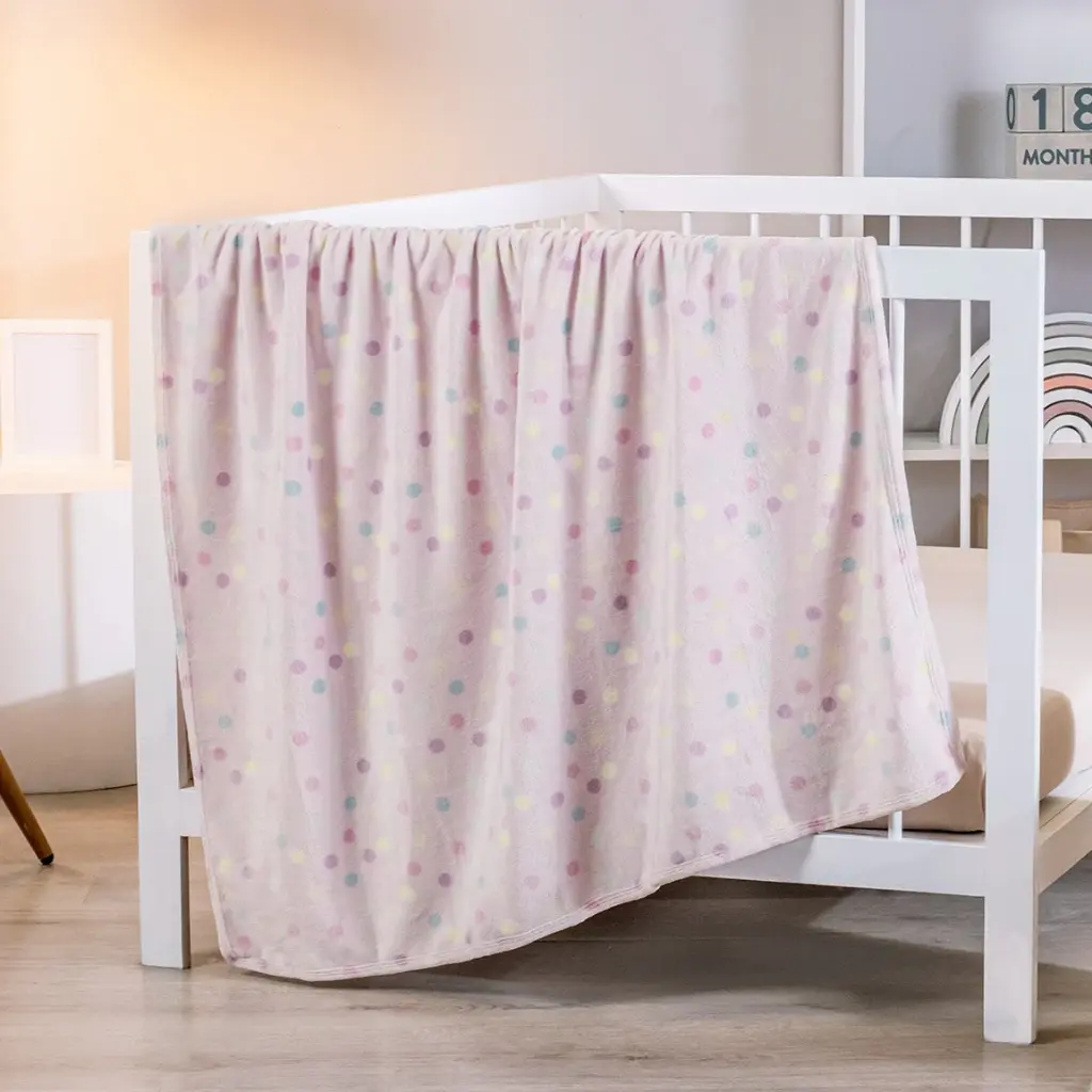 [89528] COBERTOR BABY LIGERO DOTS