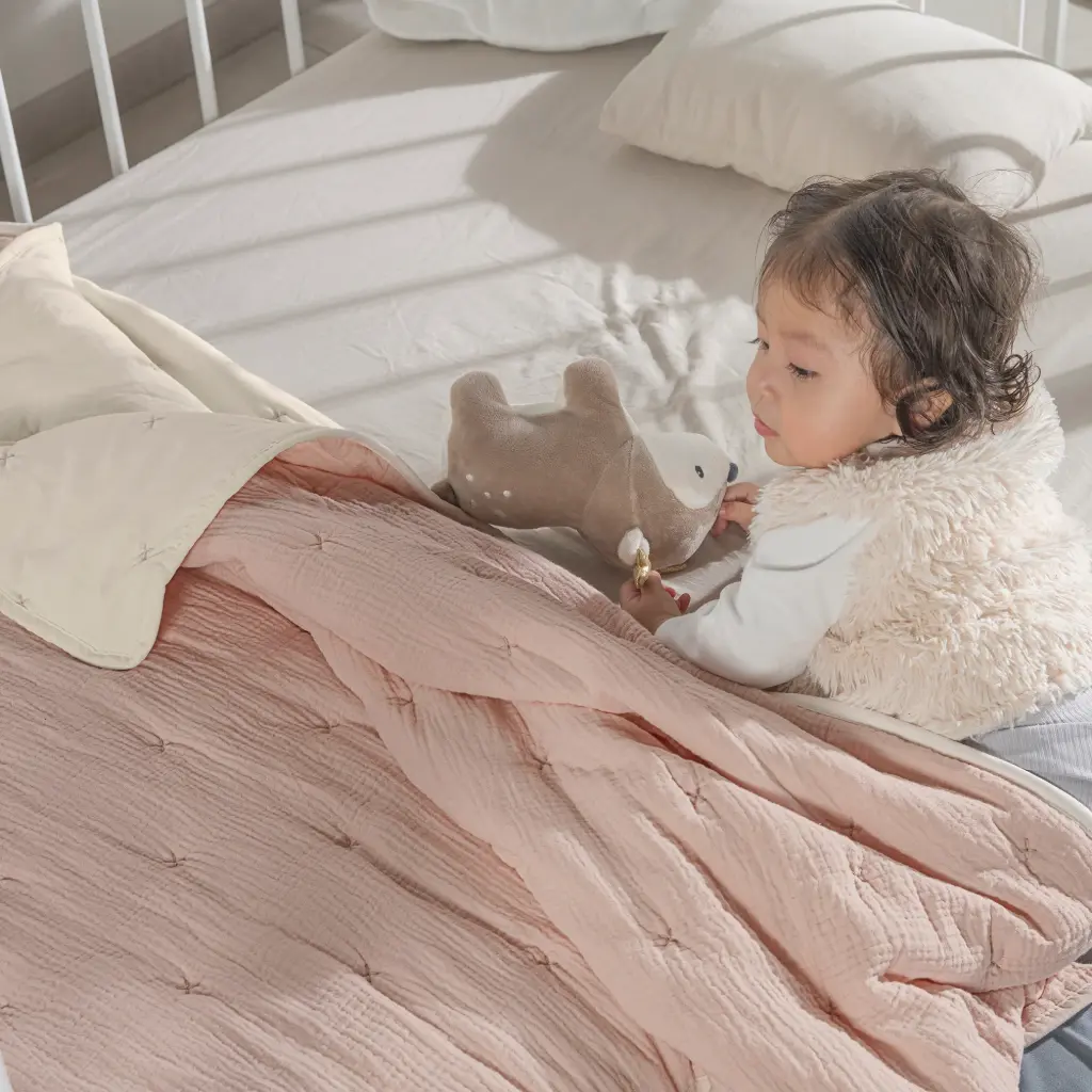 [89668] EDREDÓN BABY VOGA MUSELINA SWEET PINK